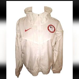 Nike Olympic Team USA Windrunner Training Jacket White Women's Size Medium NWOT